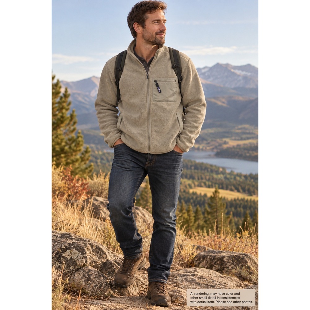 Patagonia XL Synchilla Fleece Jacket Tan Full Zip Gorpcore Outdoor NWT